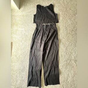 Gianni Bini Chic Black Sleeveless Pant and Tank set